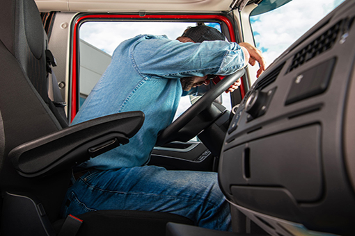 Man with Truck Injury Taking a Rest Before Going To Chiropractor in Brandon FL