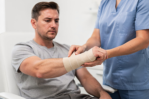 Truck Driver Getting Treated For Injury at a Chiropractor's Clinic in Riverview Florida